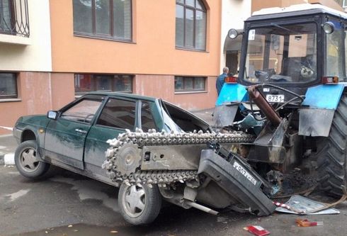 wrong parking in Russia